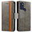 Custodia Portafoglio In Pelle Cover con Supporto S02D per Motorola Moto G60s Grigio