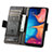 Custodia Portafoglio In Pelle Cover con Supporto S02D per Samsung Galaxy A20e