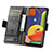 Custodia Portafoglio In Pelle Cover con Supporto S02D per Samsung Galaxy A50