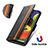 Custodia Portafoglio In Pelle Cover con Supporto S02D per Samsung Galaxy A70