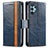 Custodia Portafoglio In Pelle Cover con Supporto S02D per Samsung Galaxy M32 5G