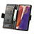 Custodia Portafoglio In Pelle Cover con Supporto S02D per Samsung Galaxy Note 20 5G