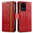 Custodia Portafoglio In Pelle Cover con Supporto S02D per Samsung Galaxy S20 Ultra Rosso
