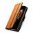 Custodia Portafoglio In Pelle Cover con Supporto S02D per Samsung Galaxy Z Fold3 5G Grigio