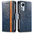 Custodia Portafoglio In Pelle Cover con Supporto S02D per Xiaomi Mi 12 Lite 5G Blu