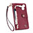 Custodia Portafoglio In Pelle Cover con Supporto S03D per Apple iPhone 14 Pro Rosso