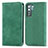 Custodia Portafoglio In Pelle Cover con Supporto S04D per Huawei Nova 7 SE 5G Verde