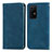 Custodia Portafoglio In Pelle Cover con Supporto S04D per Huawei P40 Pro Blu