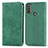 Custodia Portafoglio In Pelle Cover con Supporto S04D per Motorola Moto E40 Verde
