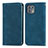 Custodia Portafoglio In Pelle Cover con Supporto S04D per Motorola Moto Edge 20 Lite 5G Blu