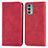 Custodia Portafoglio In Pelle Cover con Supporto S04D per Motorola Moto Edge Lite 5G Rosso