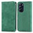 Custodia Portafoglio In Pelle Cover con Supporto S04D per Motorola Moto Edge X30 5G Verde