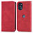Custodia Portafoglio In Pelle Cover con Supporto S04D per Motorola Moto G 5G (2022) Rosso