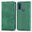 Custodia Portafoglio In Pelle Cover con Supporto S04D per Motorola Moto G Pure Verde