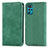 Custodia Portafoglio In Pelle Cover con Supporto S04D per Motorola Moto G22 Verde