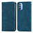 Custodia Portafoglio In Pelle Cover con Supporto S04D per Motorola Moto G31 Blu