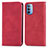 Custodia Portafoglio In Pelle Cover con Supporto S04D per Motorola Moto G31 Rosso