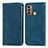 Custodia Portafoglio In Pelle Cover con Supporto S04D per Motorola Moto G40 Fusion Blu