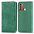 Custodia Portafoglio In Pelle Cover con Supporto S04D per Motorola Moto G60 Verde