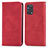 Custodia Portafoglio In Pelle Cover con Supporto S04D per Oppo A74 4G Rosso