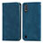 Custodia Portafoglio In Pelle Cover con Supporto S04D per Samsung Galaxy A01 SM-A015 Blu