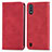 Custodia Portafoglio In Pelle Cover con Supporto S04D per Samsung Galaxy A01 SM-A015 Rosso
