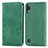 Custodia Portafoglio In Pelle Cover con Supporto S04D per Samsung Galaxy A10 Verde