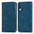 Custodia Portafoglio In Pelle Cover con Supporto S04D per Samsung Galaxy A70 Blu