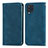 Custodia Portafoglio In Pelle Cover con Supporto S04D per Samsung Galaxy M32 4G Blu