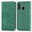 Custodia Portafoglio In Pelle Cover con Supporto S04D per Samsung Galaxy M40 Verde