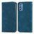 Custodia Portafoglio In Pelle Cover con Supporto S04D per Samsung Galaxy M52 5G Blu