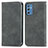 Custodia Portafoglio In Pelle Cover con Supporto S04D per Samsung Galaxy M52 5G Grigio