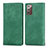 Custodia Portafoglio In Pelle Cover con Supporto S04D per Samsung Galaxy Note 20 5G Verde