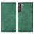 Custodia Portafoglio In Pelle Cover con Supporto S04D per Samsung Galaxy S21 5G Verde