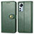 Custodia Portafoglio In Pelle Cover con Supporto S04D per Xiaomi Mi 12S 5G Verde