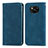 Custodia Portafoglio In Pelle Cover con Supporto S04D per Xiaomi Poco X3 NFC Blu