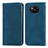 Custodia Portafoglio In Pelle Cover con Supporto S04D per Xiaomi Poco X3 Pro Blu