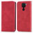 Custodia Portafoglio In Pelle Cover con Supporto S04D per Xiaomi Redmi Note 9 Rosso