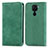 Custodia Portafoglio In Pelle Cover con Supporto S04D per Xiaomi Redmi Note 9 Verde