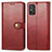 Custodia Portafoglio In Pelle Cover con Supporto S05D per Huawei Honor X10 Max 5G Rosso