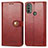 Custodia Portafoglio In Pelle Cover con Supporto S05D per Motorola Moto E40 Rosso