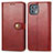 Custodia Portafoglio In Pelle Cover con Supporto S05D per Motorola Moto Edge 20 Lite 5G Rosso