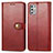 Custodia Portafoglio In Pelle Cover con Supporto S05D per Motorola Moto G Stylus (2021) Rosso