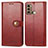 Custodia Portafoglio In Pelle Cover con Supporto S05D per Motorola Moto G40 Fusion Rosso