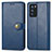 Custodia Portafoglio In Pelle Cover con Supporto S05D per Oppo Reno6 Pro 5G India Blu