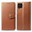 Custodia Portafoglio In Pelle Cover con Supporto S05D per Samsung Galaxy F62 5G Marrone