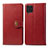 Custodia Portafoglio In Pelle Cover con Supporto S05D per Samsung Galaxy F62 5G Rosso