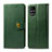 Custodia Portafoglio In Pelle Cover con Supporto S05D per Samsung Galaxy M31s Verde