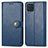 Custodia Portafoglio In Pelle Cover con Supporto S05D per Samsung Galaxy M32 4G Blu