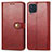 Custodia Portafoglio In Pelle Cover con Supporto S05D per Samsung Galaxy M32 4G Rosso